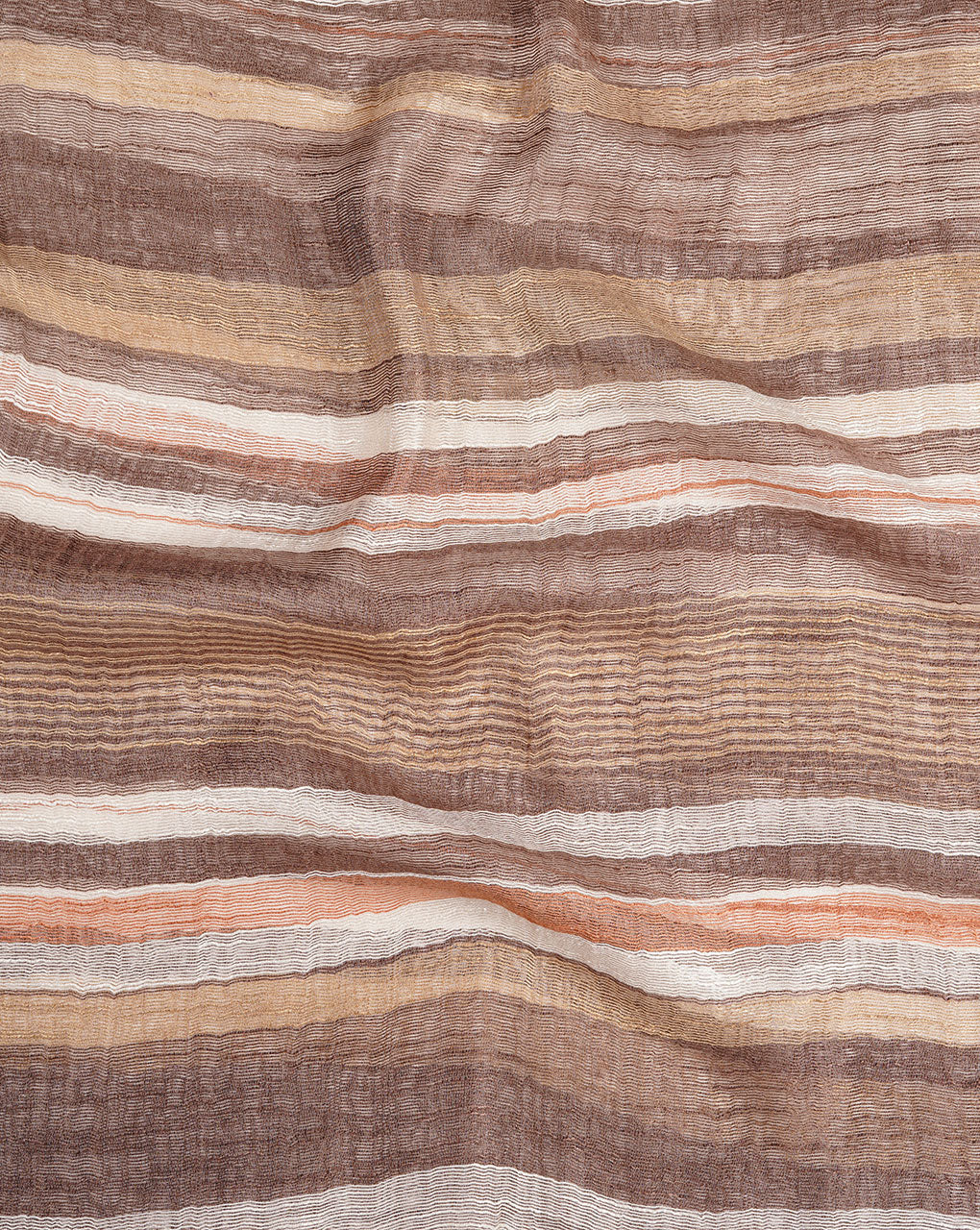 Stripes Woven Bhagalpuri Tussar Silk Stole - Fabriclore.com