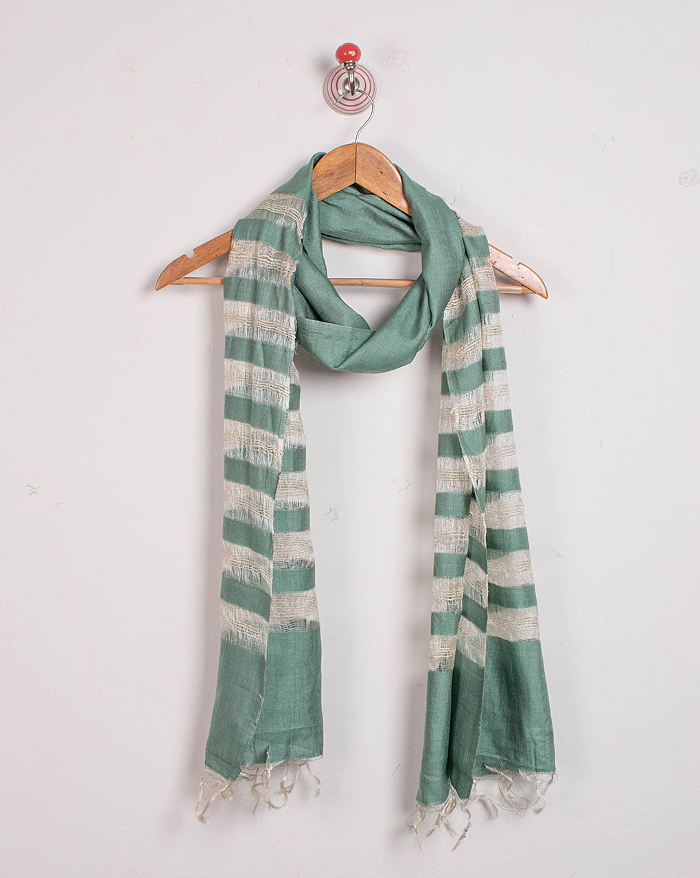 Stripes Woven Bhagalpuri Blended Viscose Stole - Fabriclore.com
