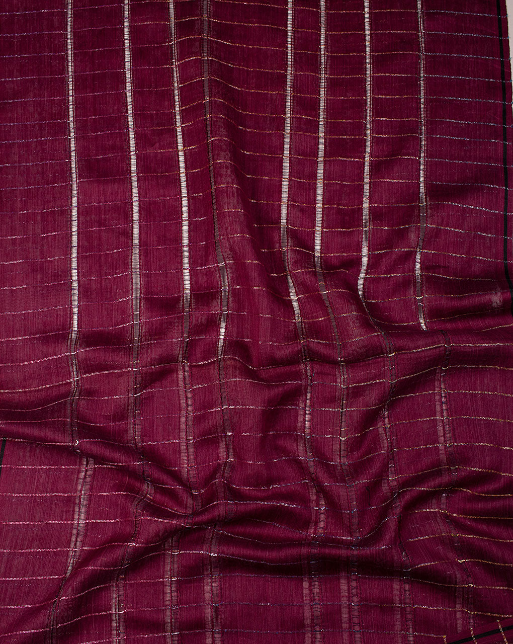Stripes Woven Bhagalpuri Blended Viscose Stole - Fabriclore.com