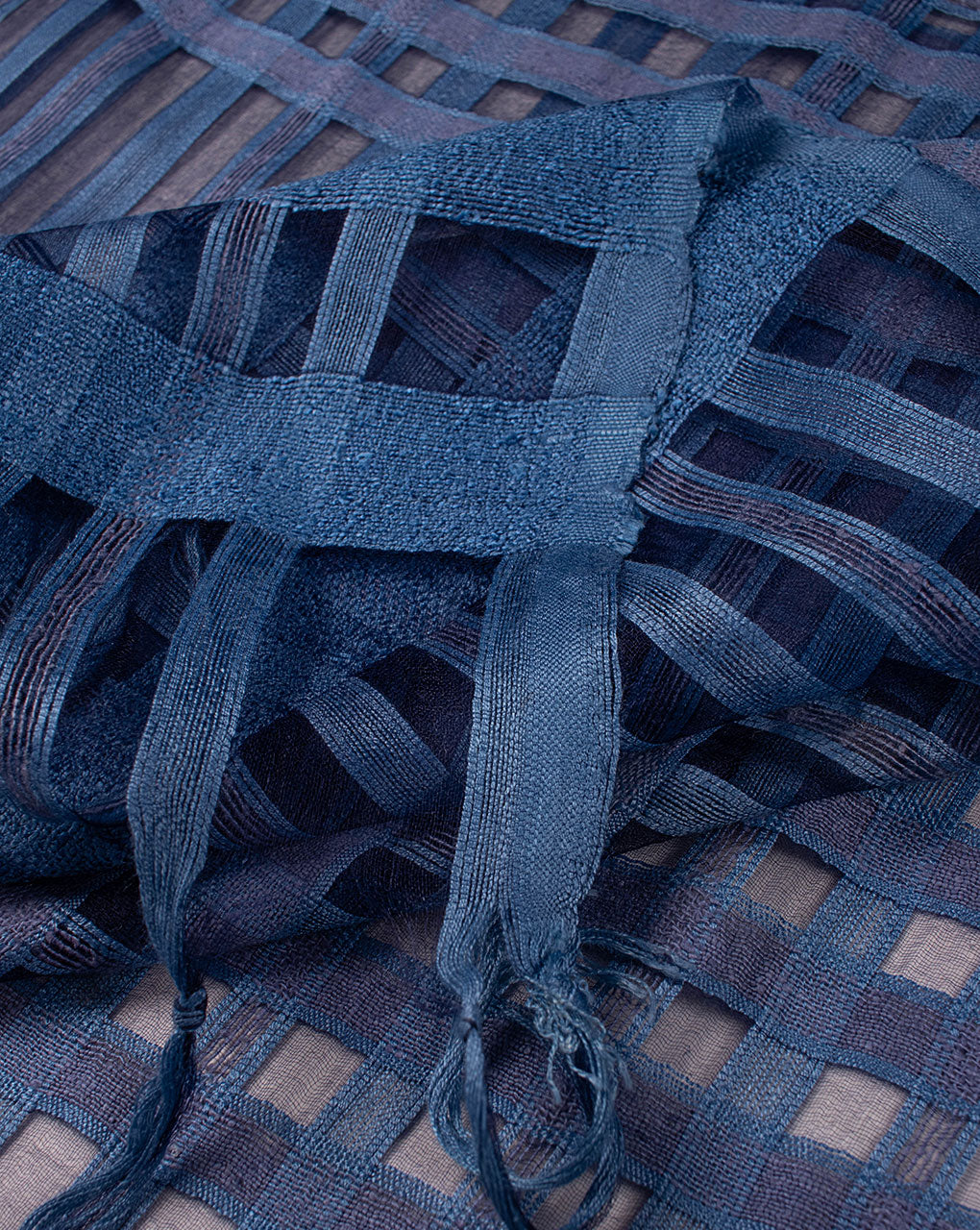 Stripes Woven Bhagalpuri Blended Viscose Stole - Fabriclore.com