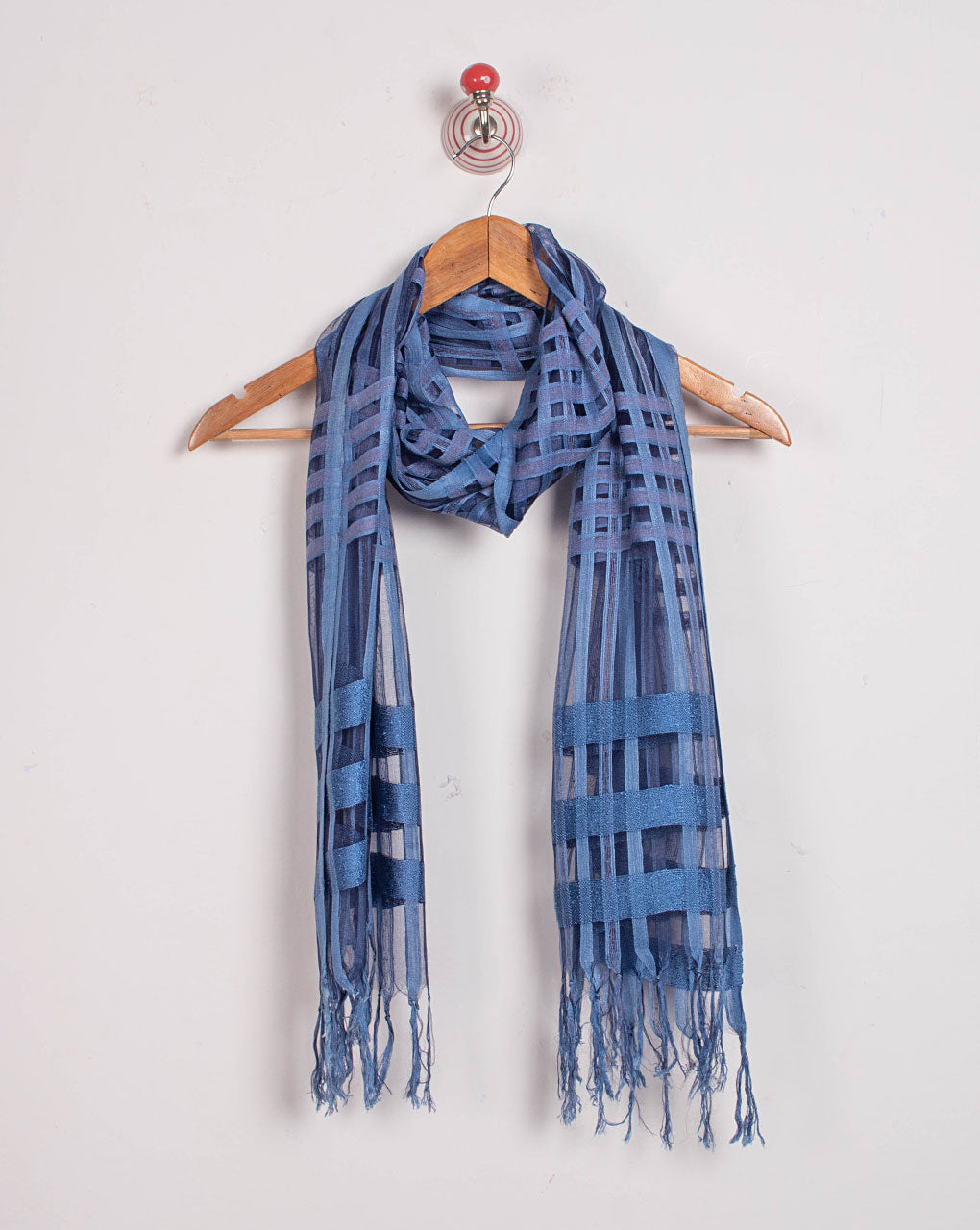 Stripes Woven Bhagalpuri Blended Viscose Stole - Fabriclore.com