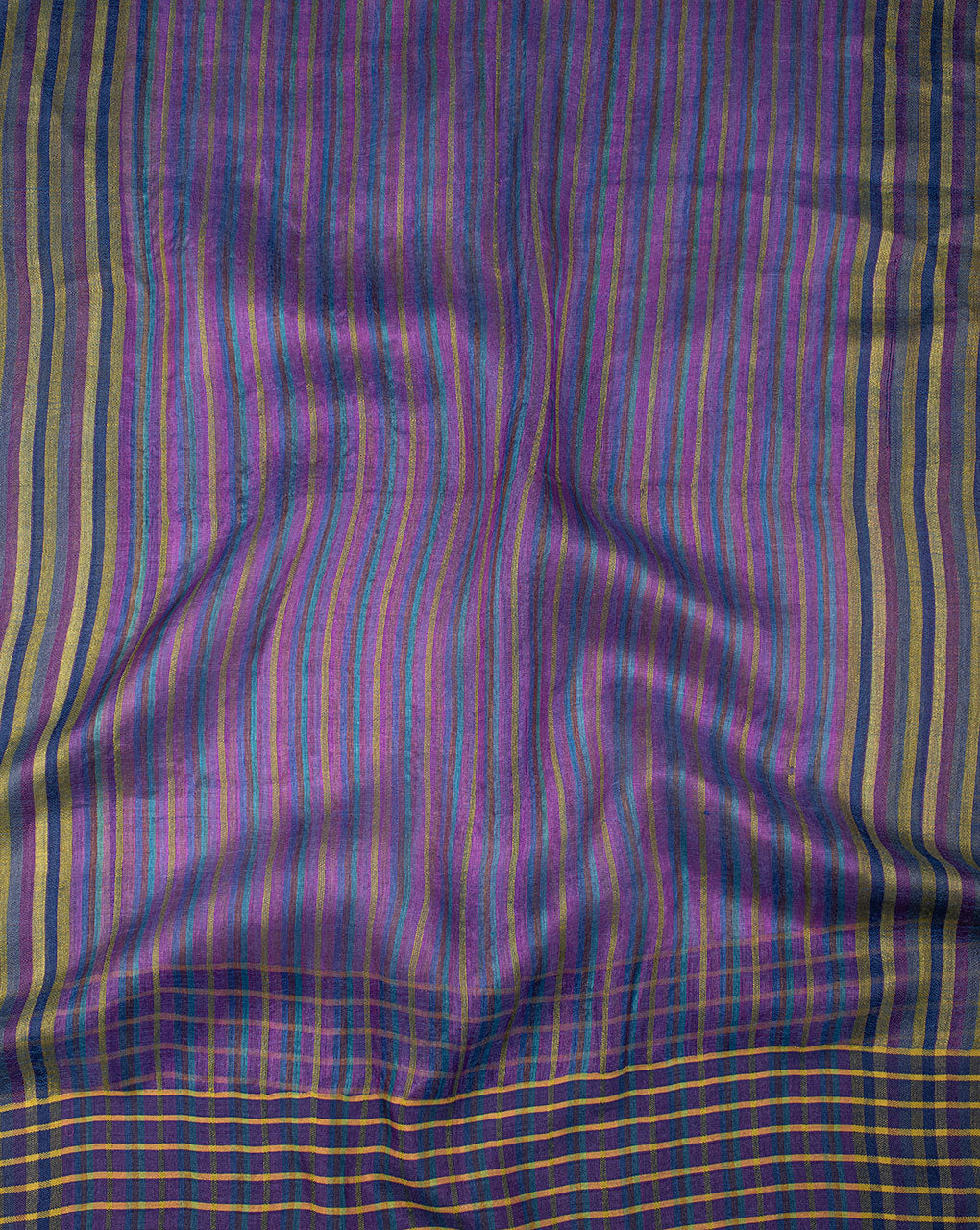 Stripes Woven Bhagalpuri Blended Viscose Stole - Fabriclore.com