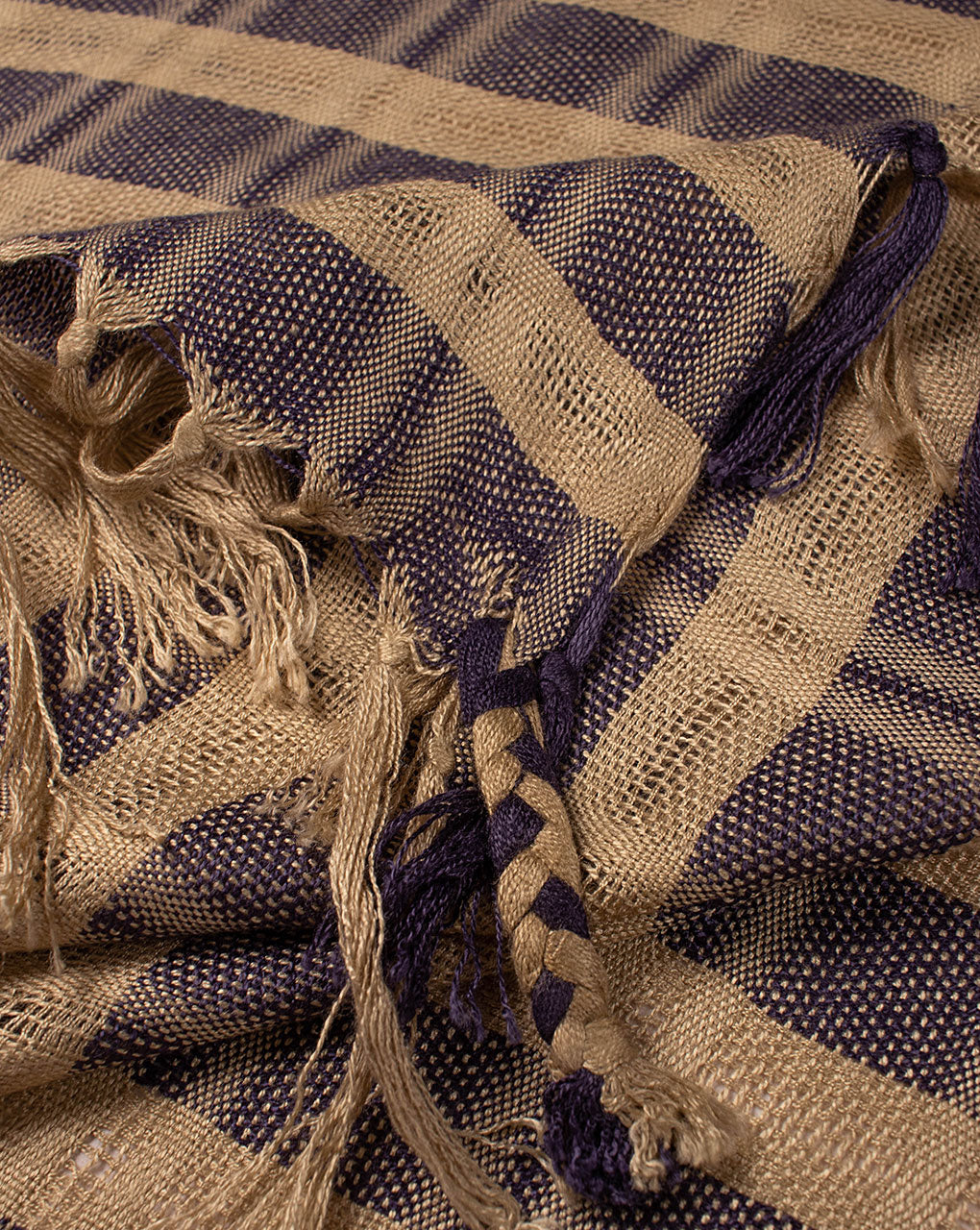 Checks Woven Bhagalpuri Blended Viscose Stole - Fabriclore.com
