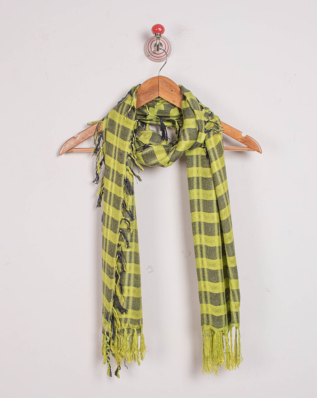 Checks Woven Bhagalpuri Blended Viscose Stole - Fabriclore.com