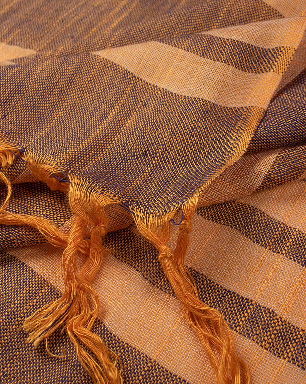 Stripes Woven Bhagalpuri Blended Viscose Stole - Fabriclore.com