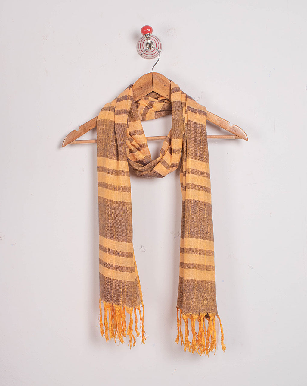 Stripes Woven Bhagalpuri Blended Viscose Stole - Fabriclore.com