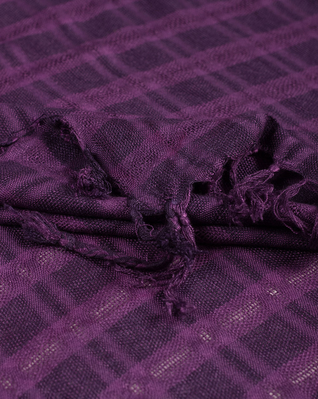 Checks Woven Bhagalpuri Viscose Stole - Fabriclore.com