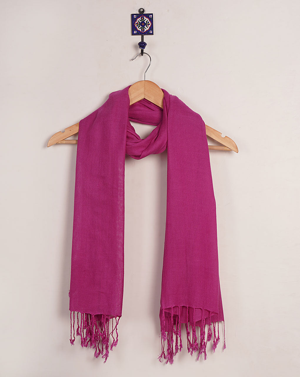 Purple Woven Bhagalpuri Viscose Stole - Fabriclore.com