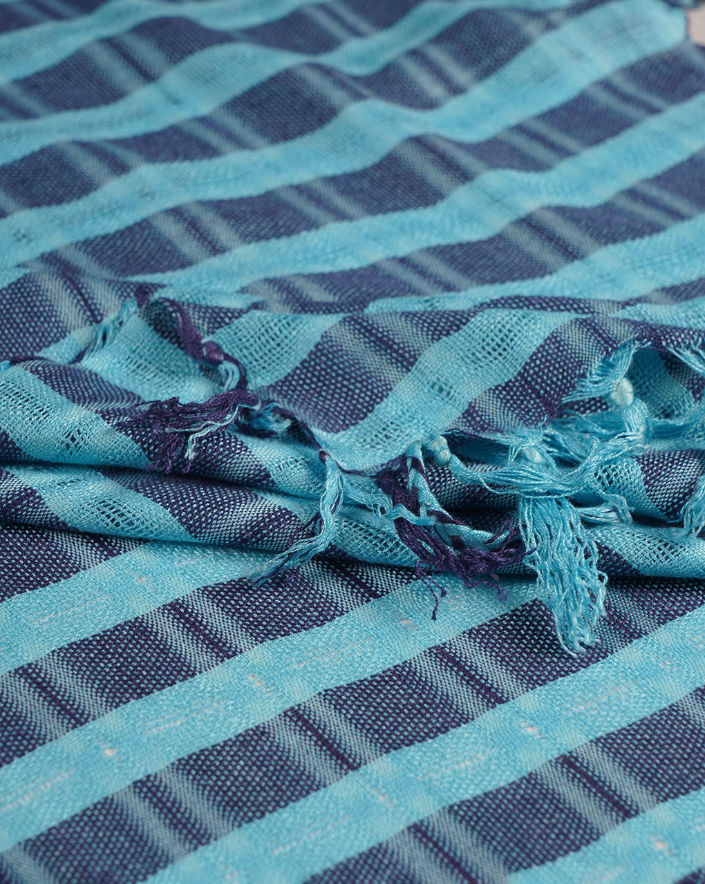 Checks Woven Bhagalpuri Viscose Stole - Fabriclore.com