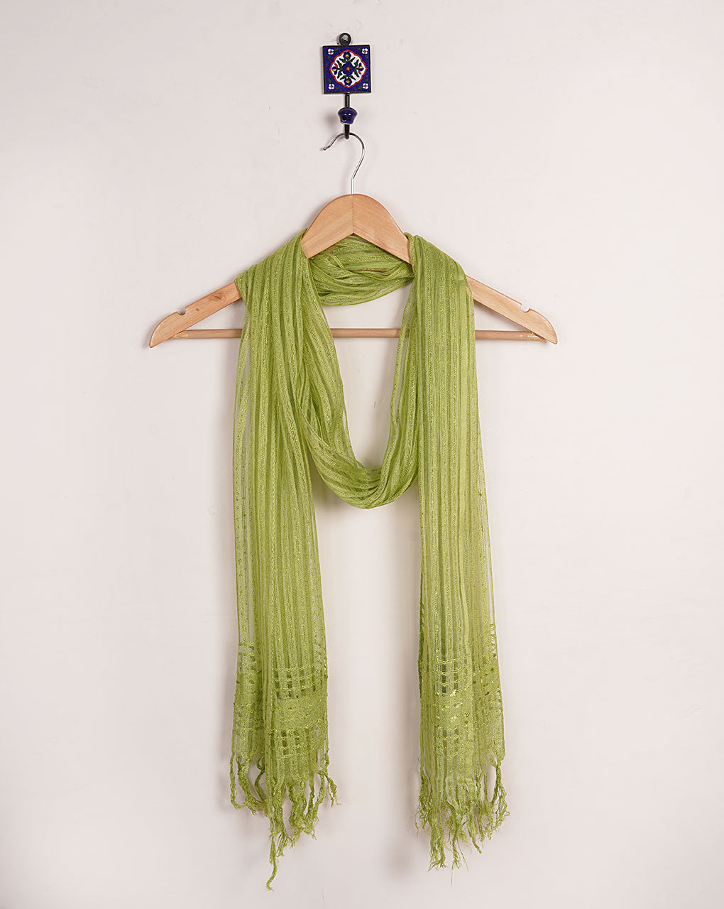 Stripes Woven Bhagalpuri Viscose Stole - Fabriclore.com