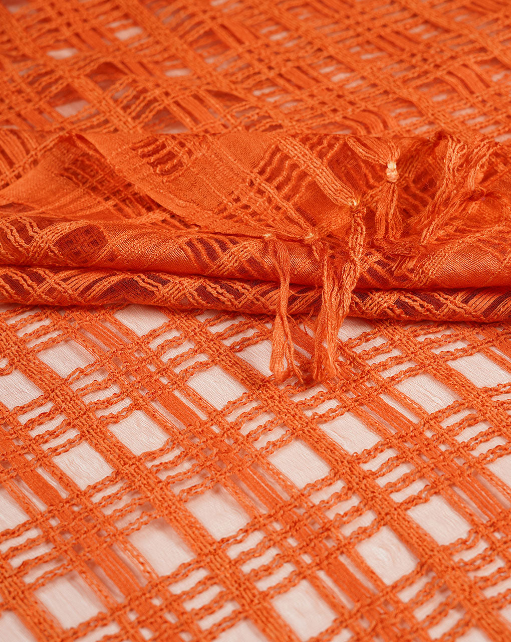 Checks Woven Bhagalpuri Viscose Stole - Fabriclore.com