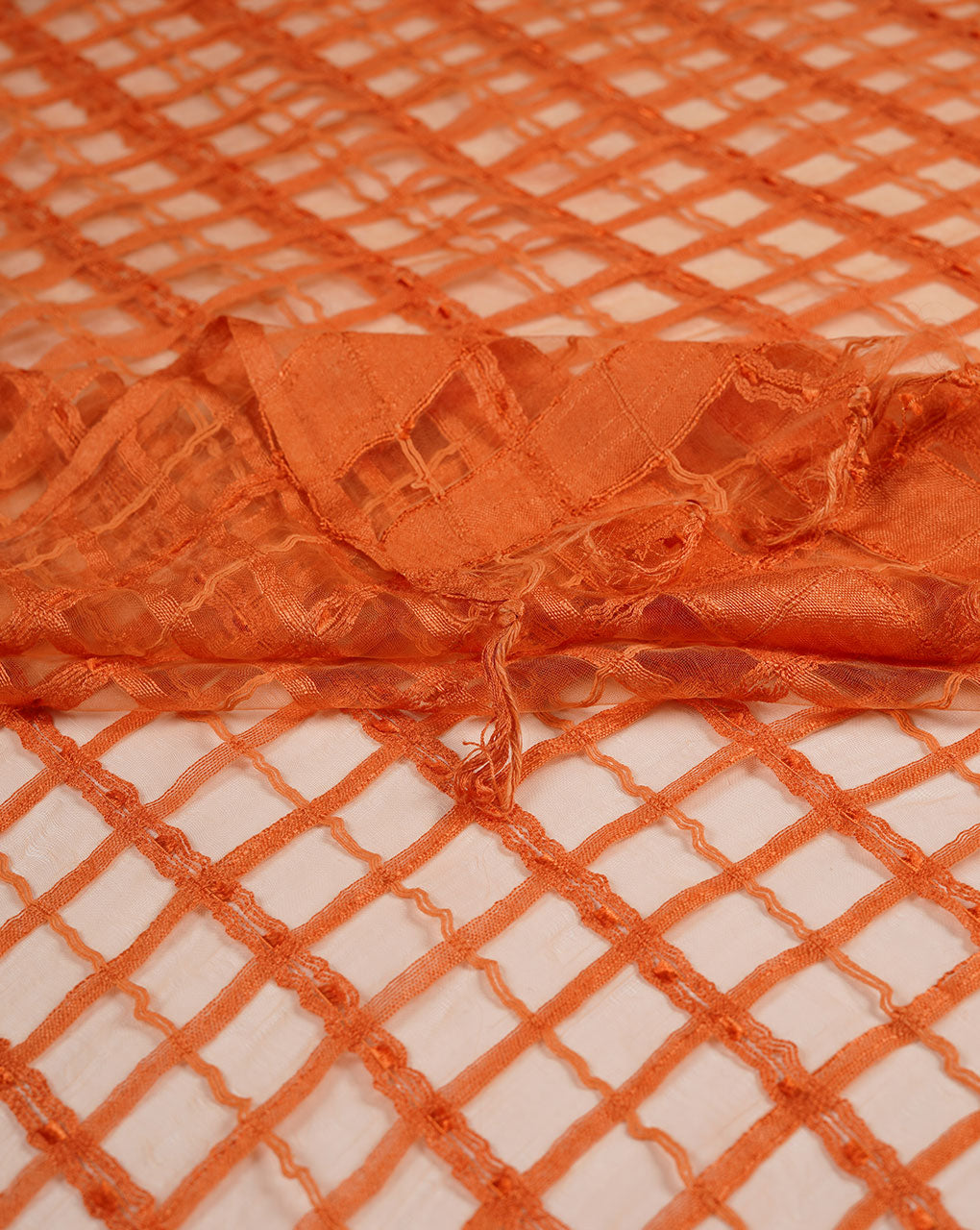 Checks Woven Bhagalpuri Viscose Stole - Fabriclore.com