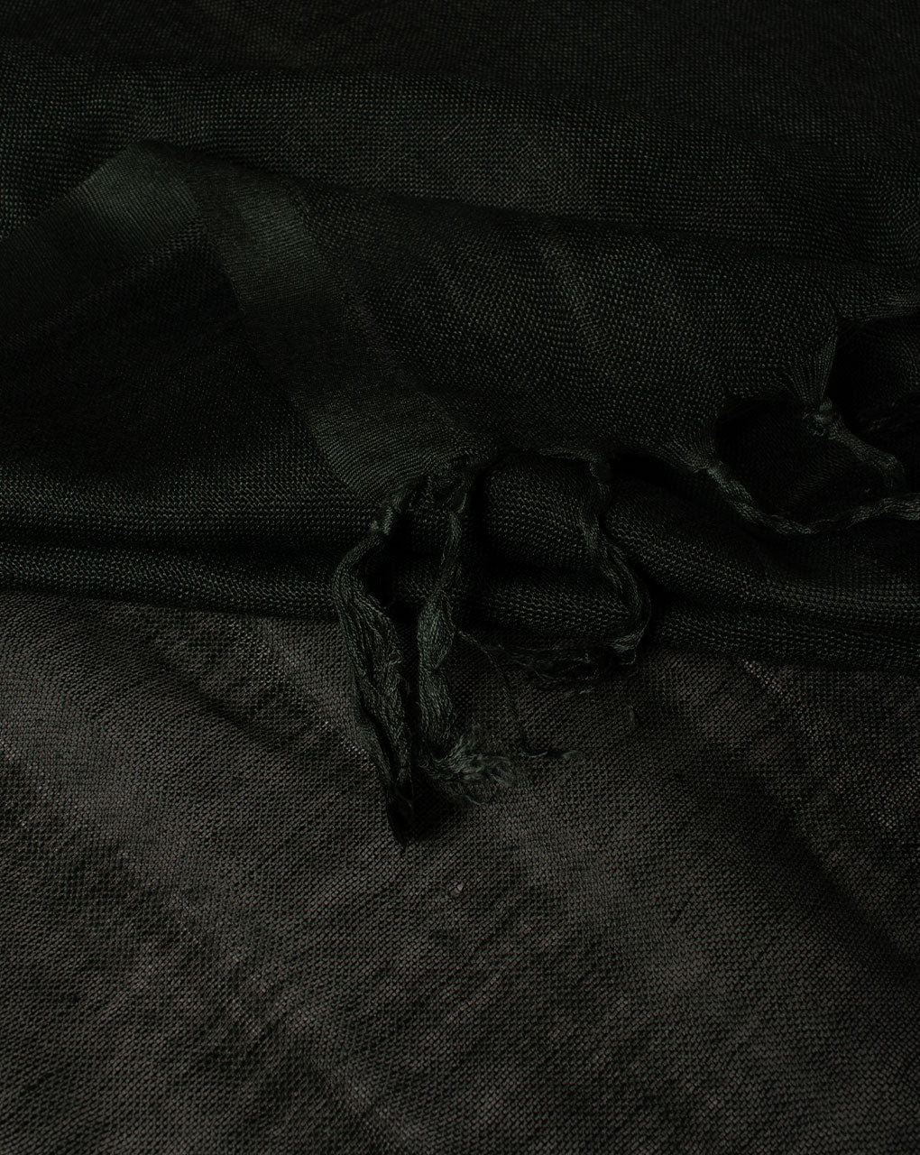 Bottle Green Plain Woven Bhagalpuri Viscose Stole - Fabriclore.com