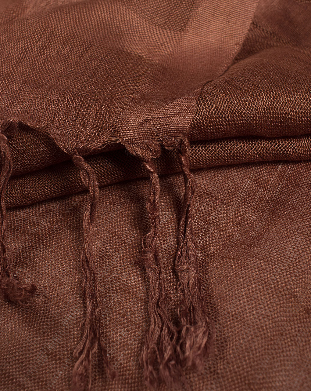 Brown Plain Woven Bhagalpuri Viscose Stole