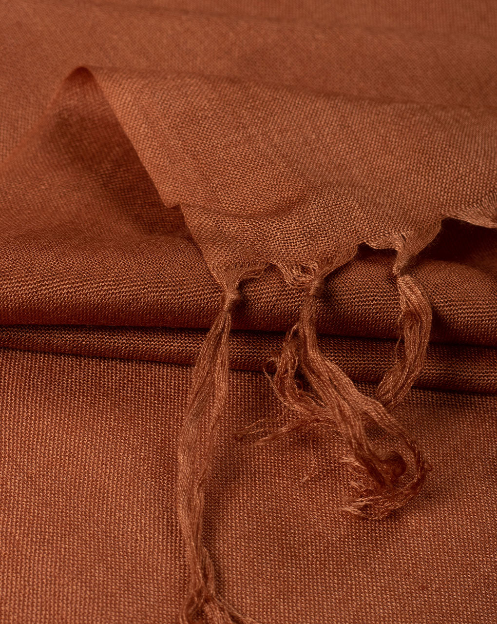 Brown Plain Woven Bhagalpuri Viscose Stole - Fabriclore.com