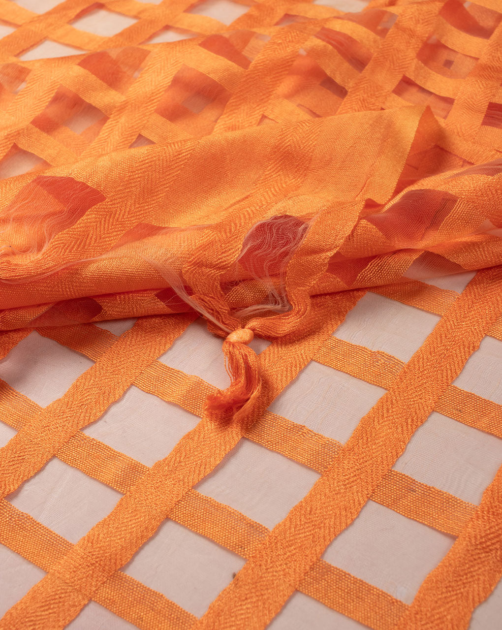 Checks Woven Bhagalpuri Viscose Stole - Fabriclore.com