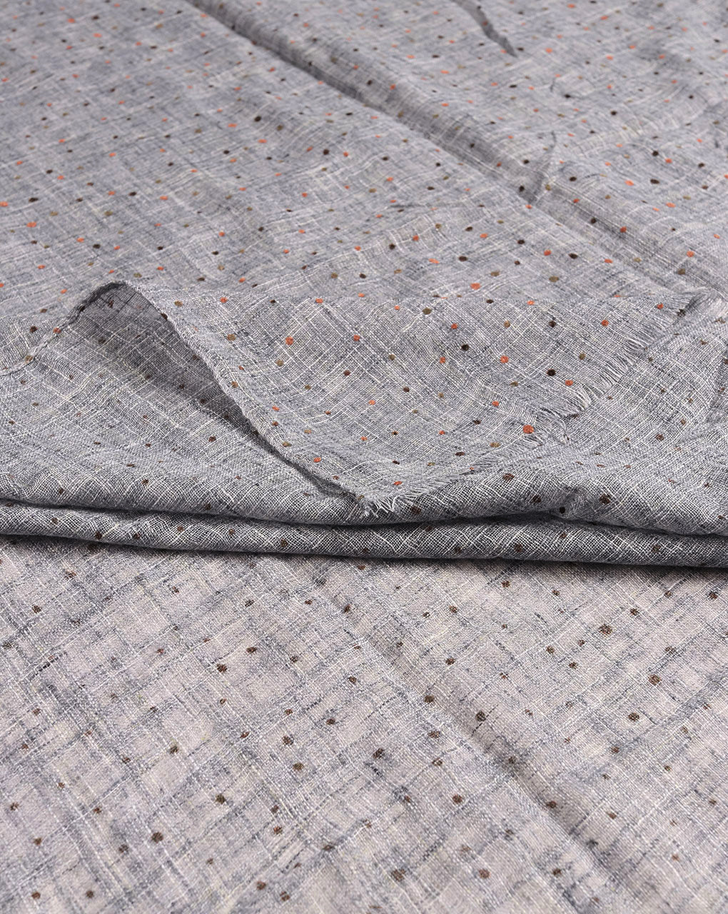 Polka Dots Woven Acrylic Wool Stole - Fabriclore.com