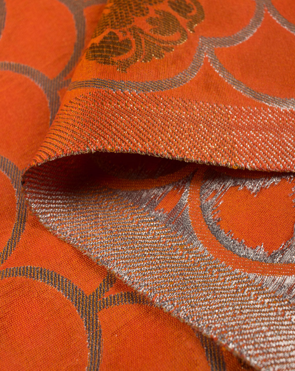 Woven Zari Jacquard Banarasi Taffeta Silk Fabric - Fabriclore.com