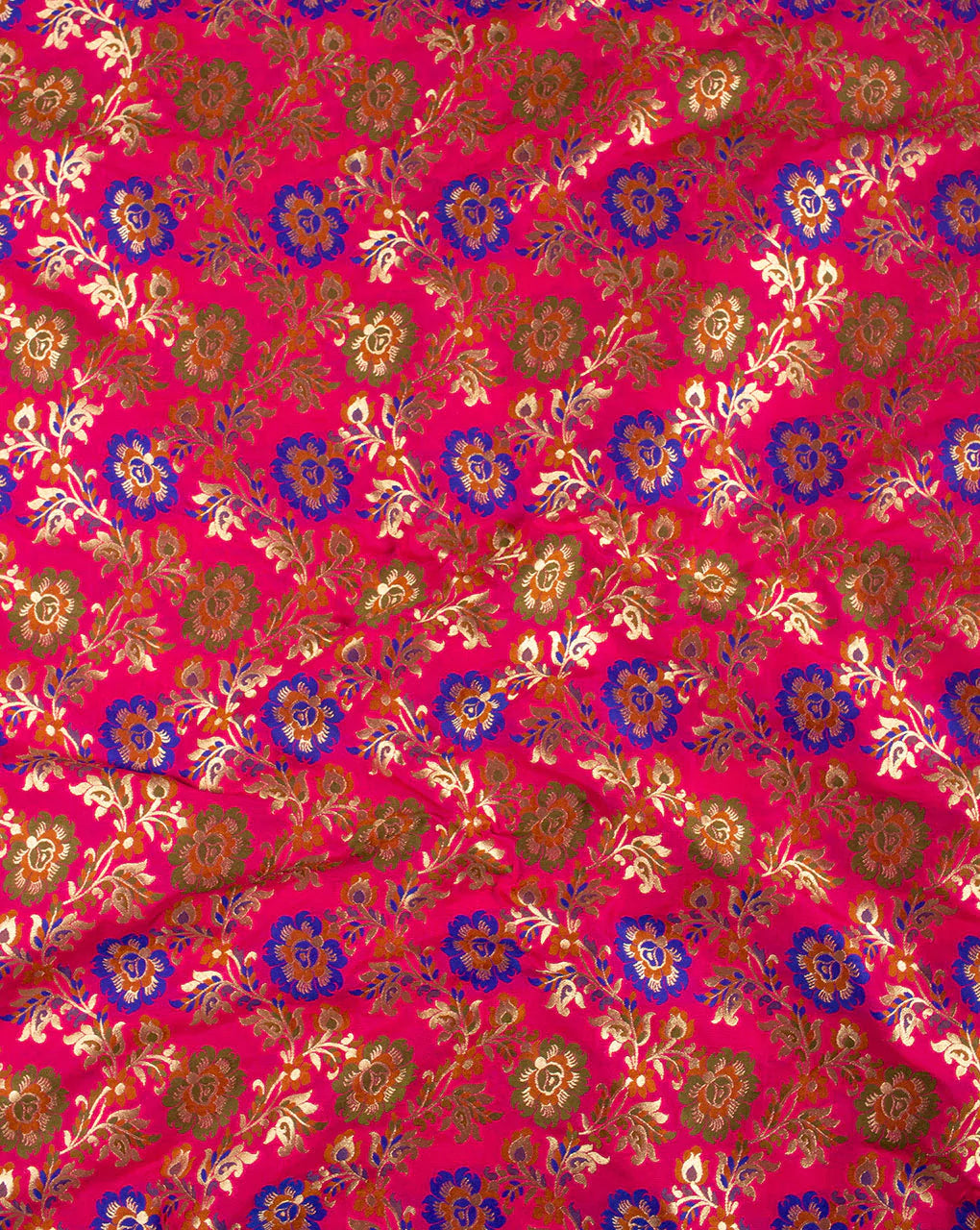 Zari Jacquard Pure Taffeta Silk Fabric - Fabriclore.com