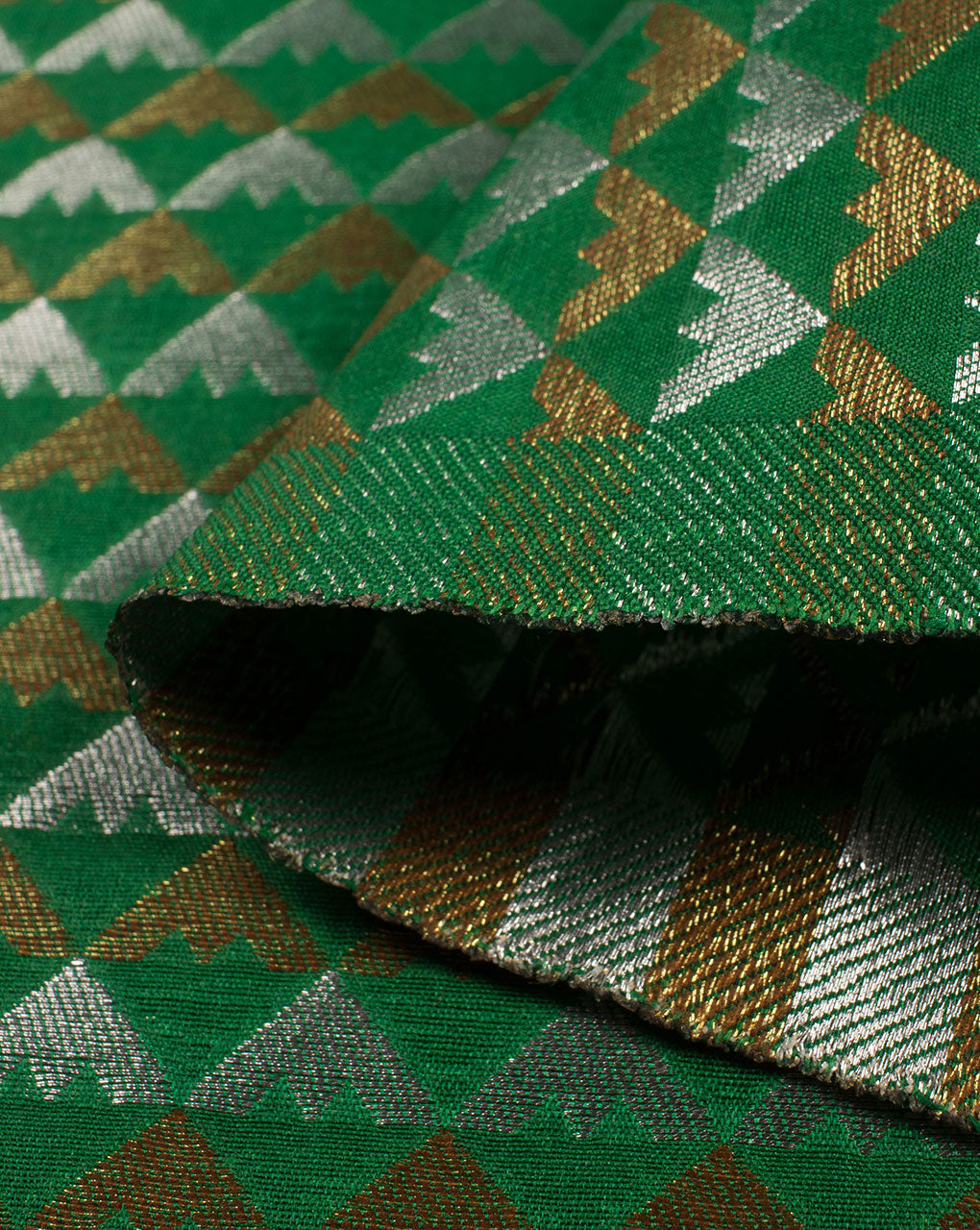 Zari Jacquard Pure Taffeta Silk Fabric - Fabriclore.com