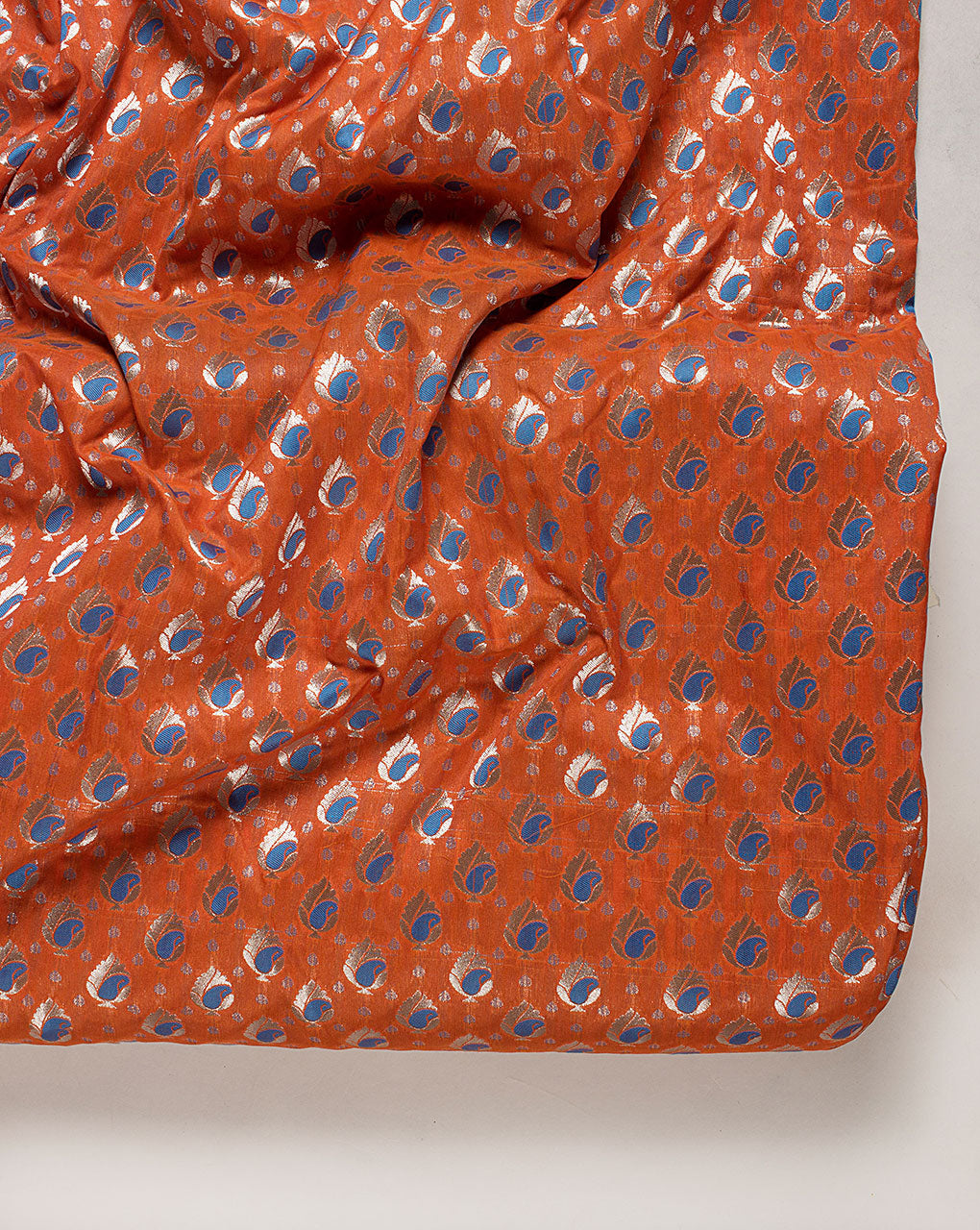 Zari Jacquard Pure Taffeta Silk Fabric