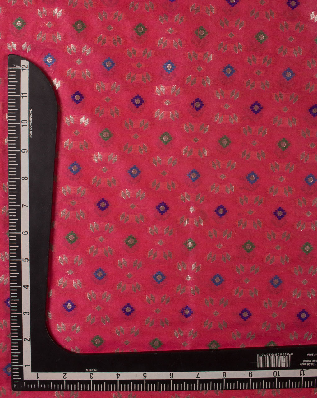 Zari Jacquard Pure Taffeta Silk Fabric - Fabriclore.com