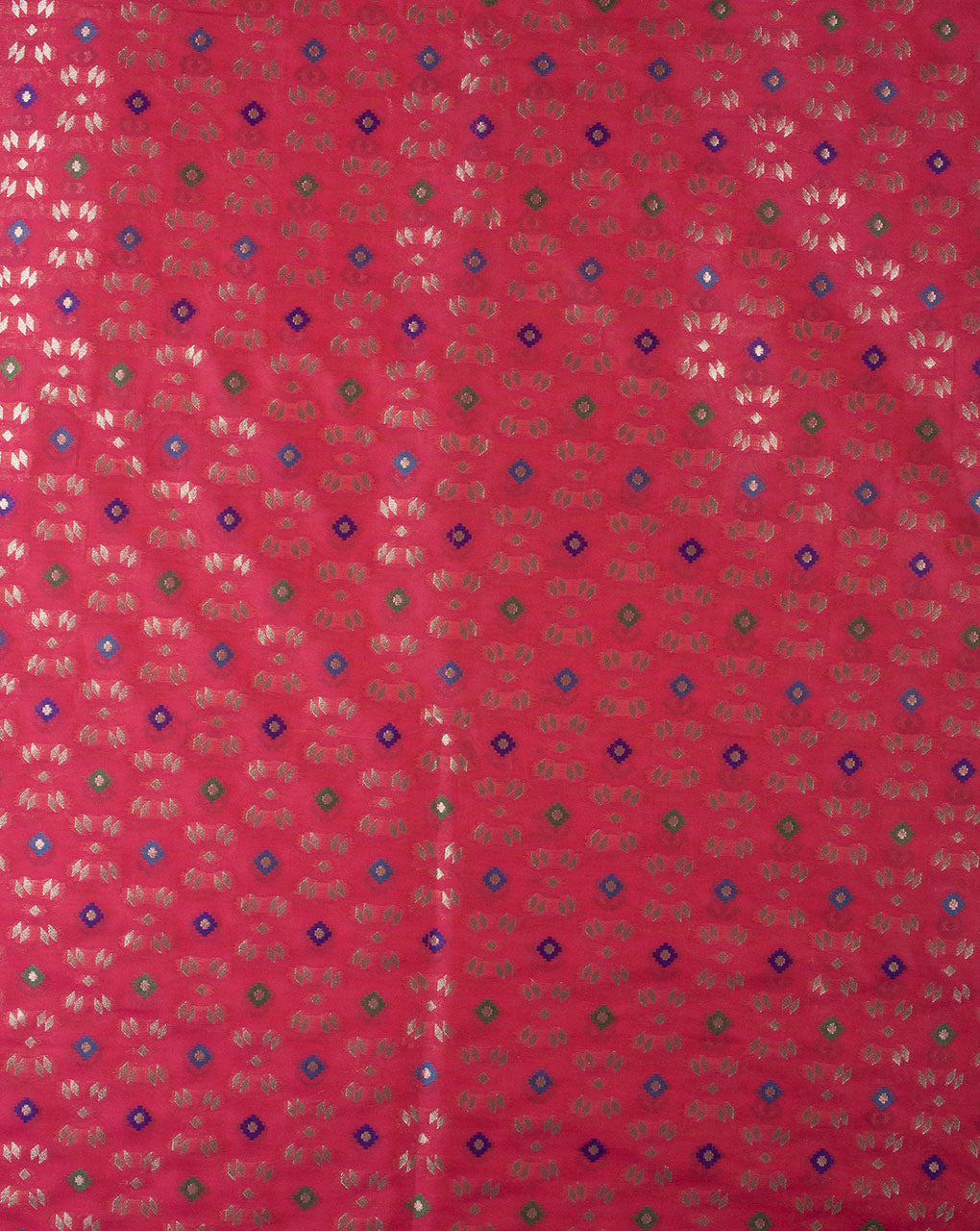 Zari Jacquard Pure Taffeta Silk Fabric - Fabriclore.com
