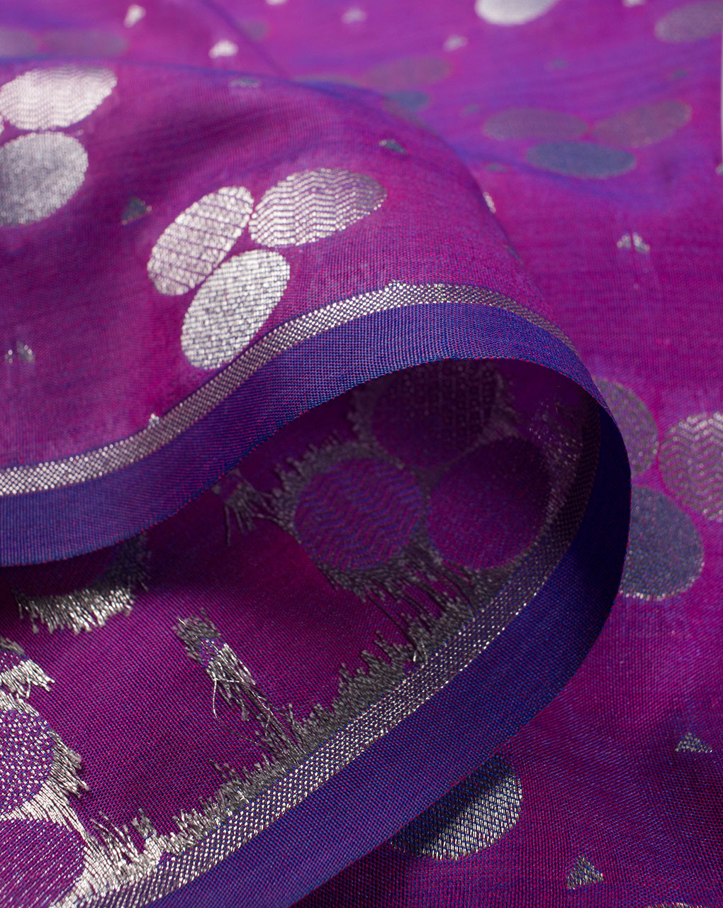 Zari Jacquard Pure Taffeta Silk Fabric - Fabriclore.com