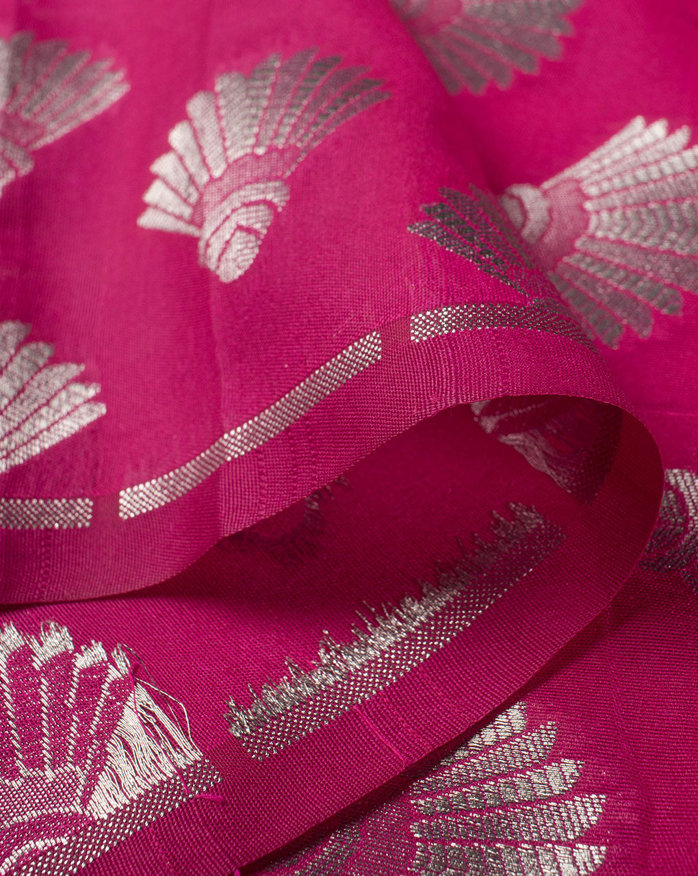 Zari Jacquard Pure Taffeta Silk Fabric - Fabriclore.com