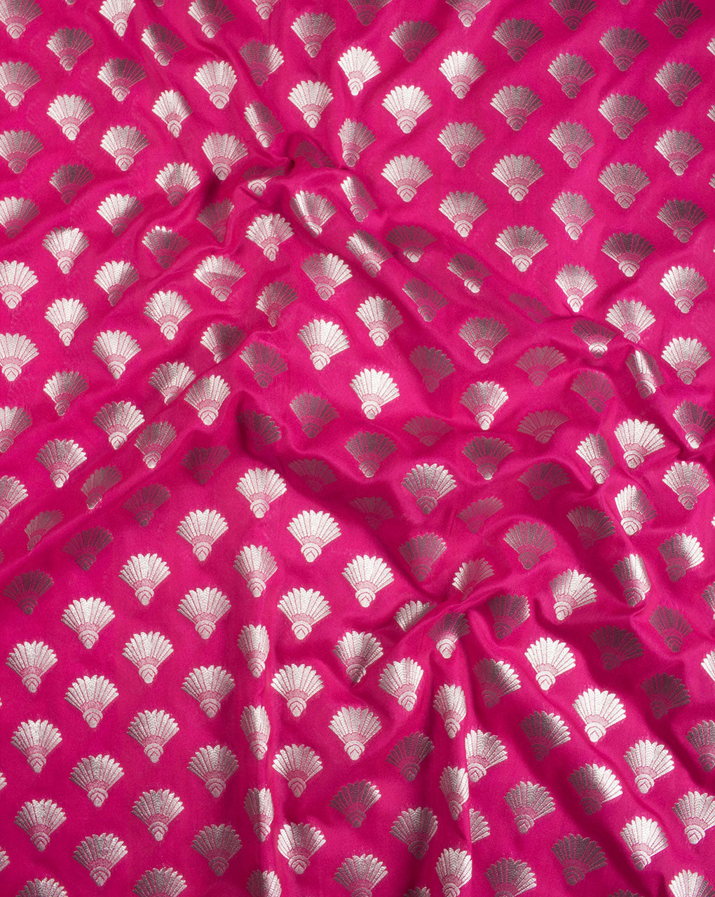 Zari Jacquard Pure Taffeta Silk Fabric - Fabriclore.com