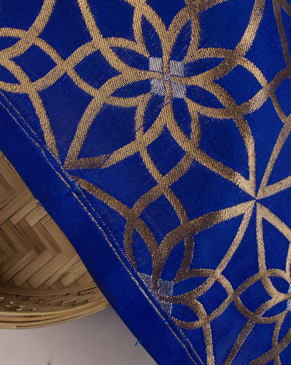 Zari Jacquard Pure Taffeta Silk Fabric - Fabriclore.com