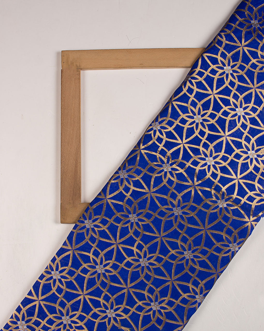 Zari Jacquard Pure Taffeta Silk Fabric - Fabriclore.com