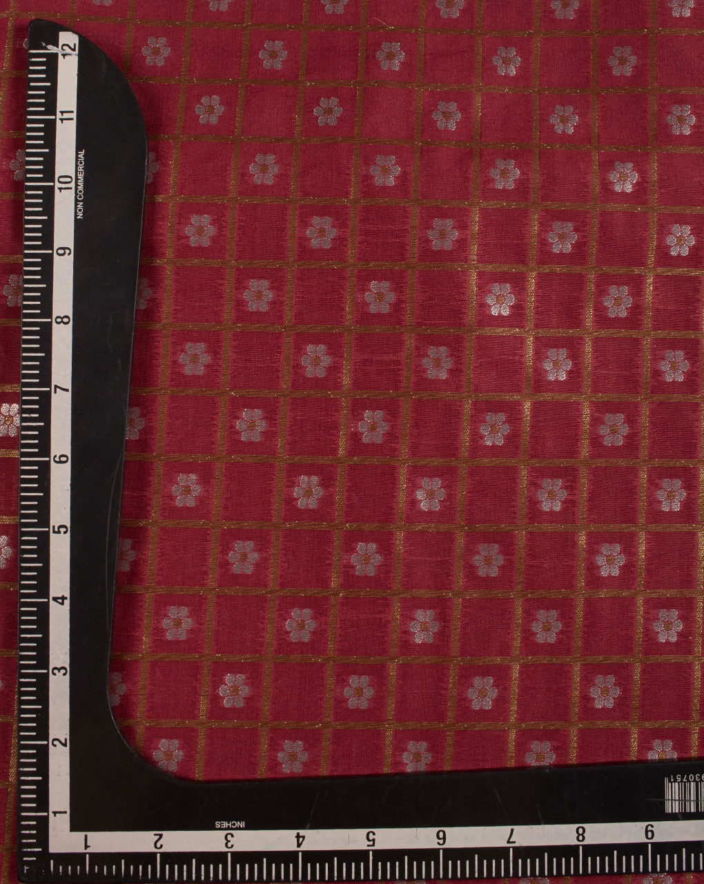 Floral Zari Jacquard Banarasi Taffeta Silk Fabric - Fabriclore.com