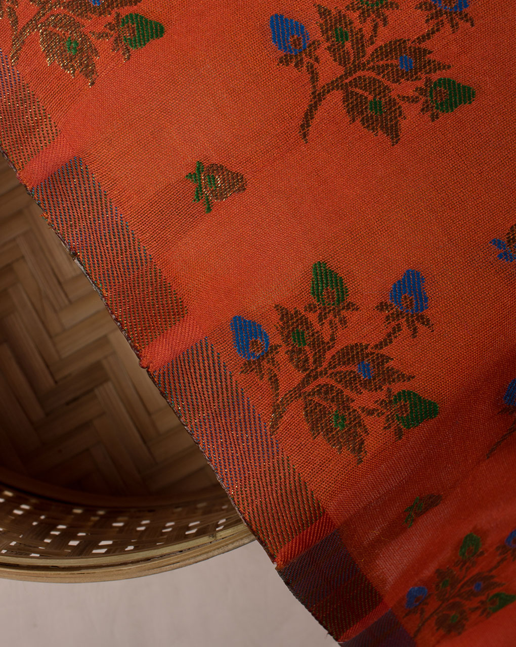 Zari Jacquard Pure Taffeta Silk Fabric - Fabriclore.com