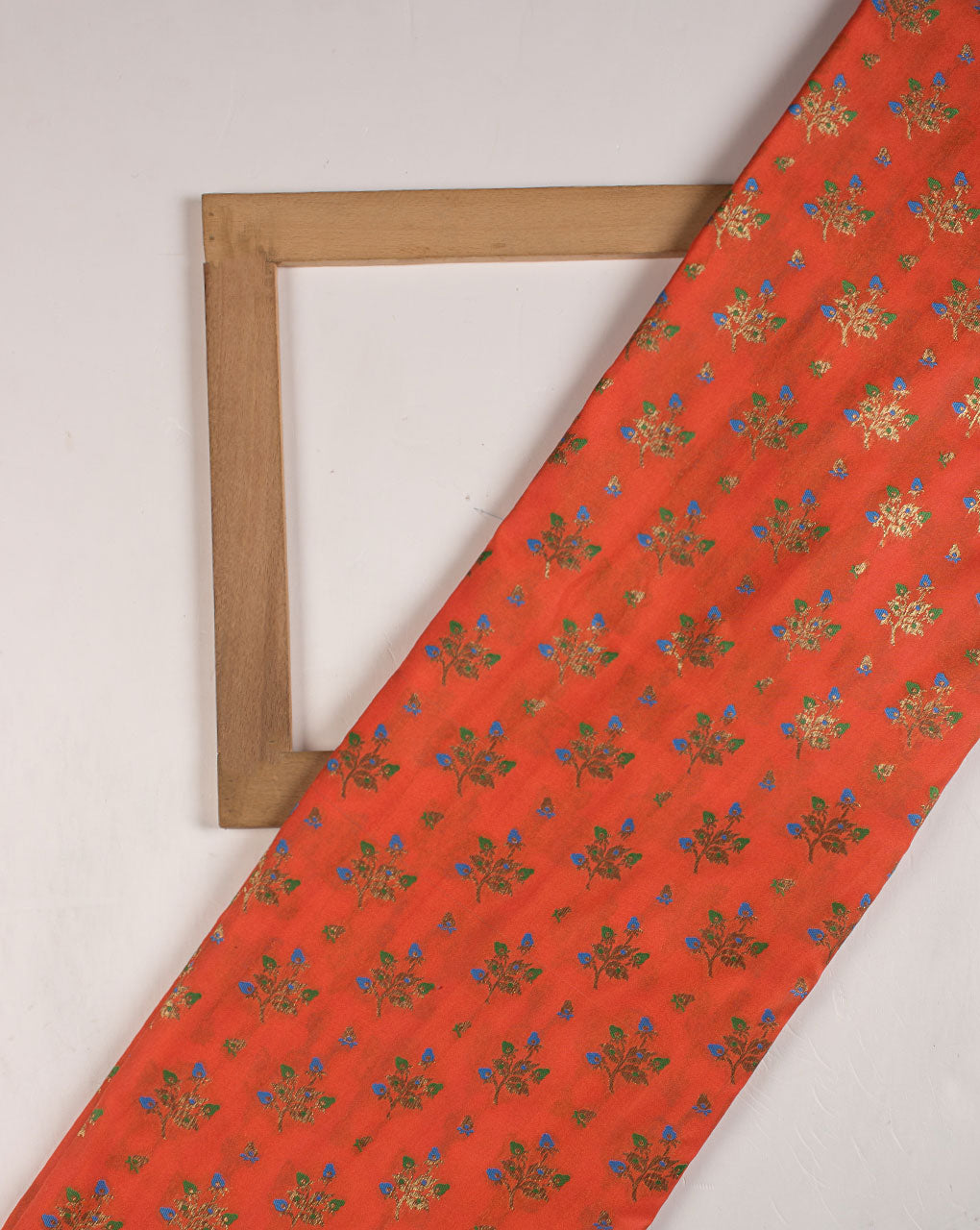 Zari Jacquard Pure Taffeta Silk Fabric - Fabriclore.com