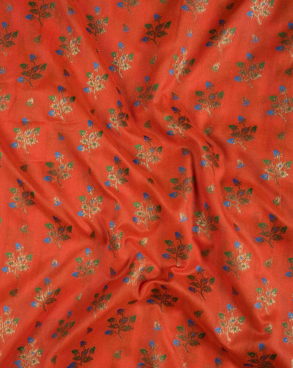 Zari Jacquard Pure Taffeta Silk Fabric - Fabriclore.com