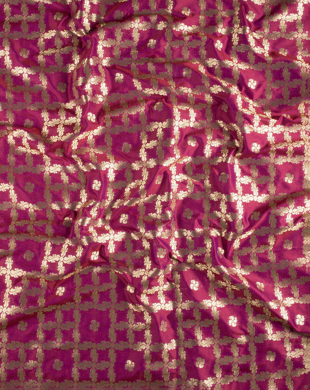 Zari Jacquard Pure Taffeta Silk Fabric - Fabriclore.com