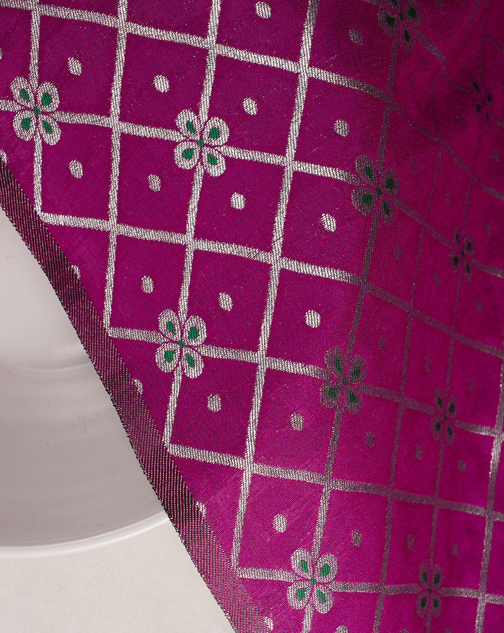 Zari Jacquard Banarasi Taffeta Silk Fabric