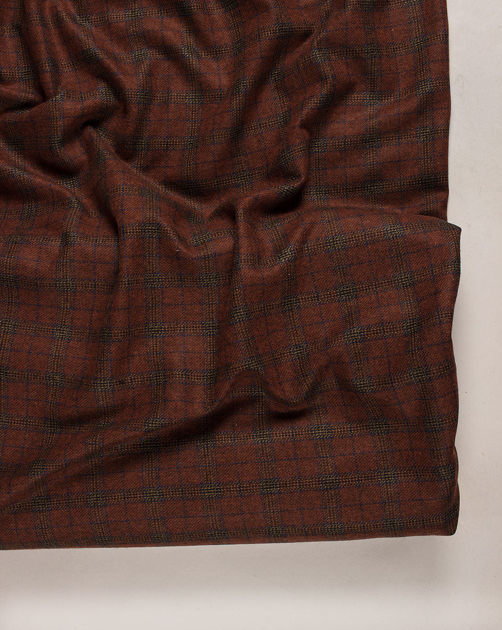 Checks Woolen Tweed Fabric