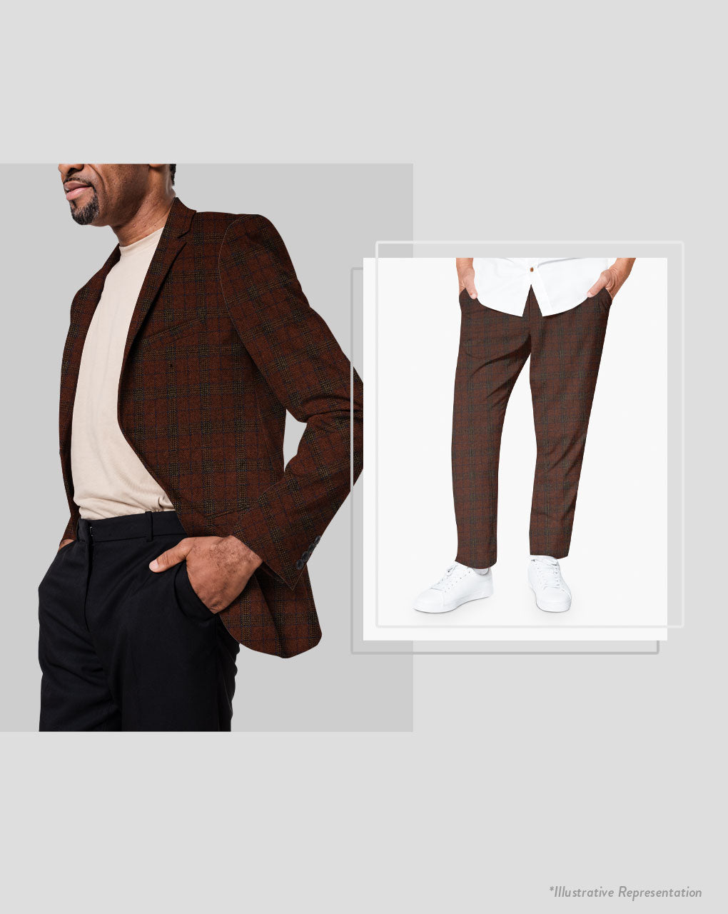 Checks Woolen Tweed Fabric