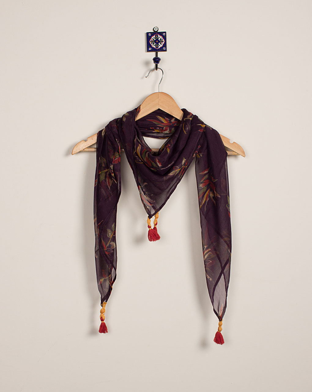 Screen Print Chiffon Scarf