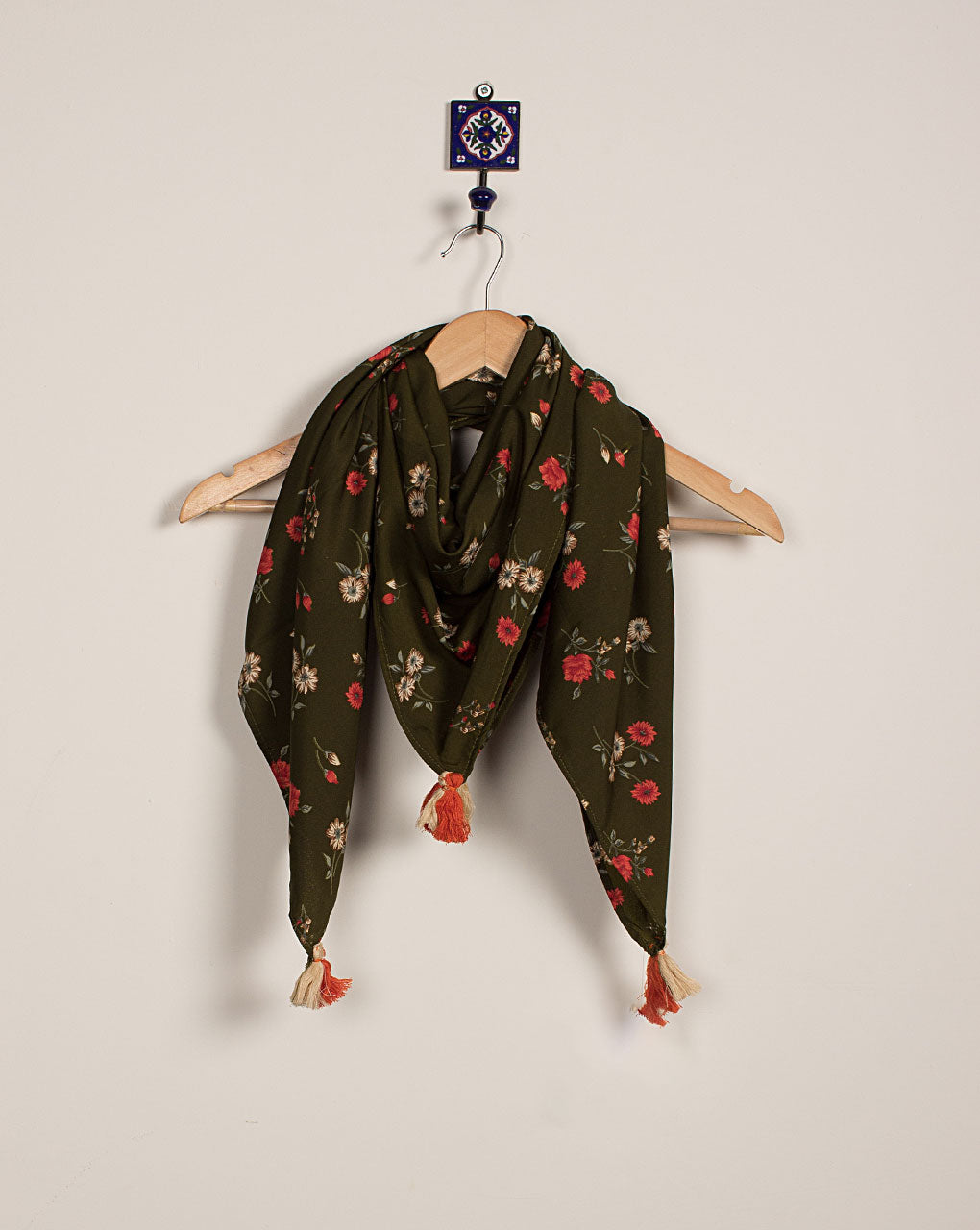 Screen Print Crepe Scarf