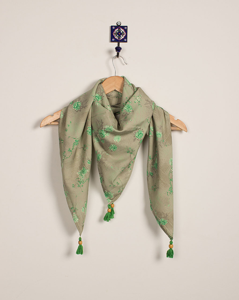 Screen Print Crepe Scarf