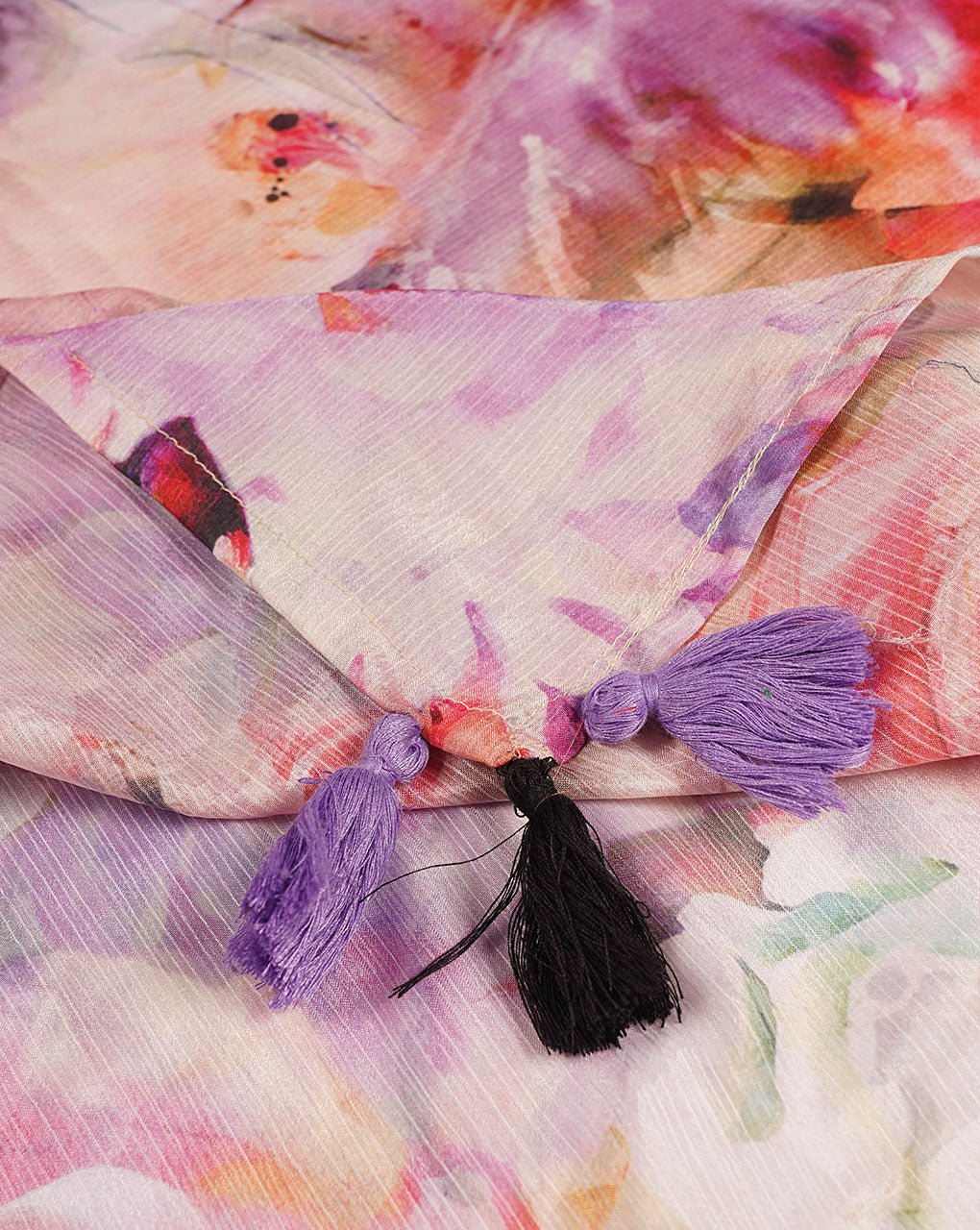 Floral Digital Print Chiffon Scarf - Fabriclore.com