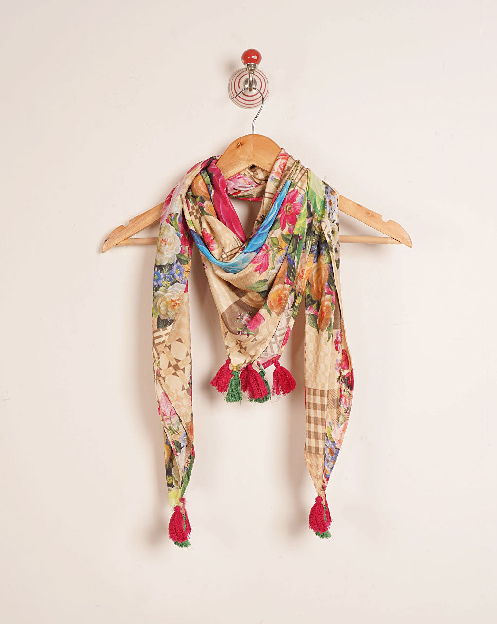 Floral Digital Print Chiffon Scarf - Fabriclore.com