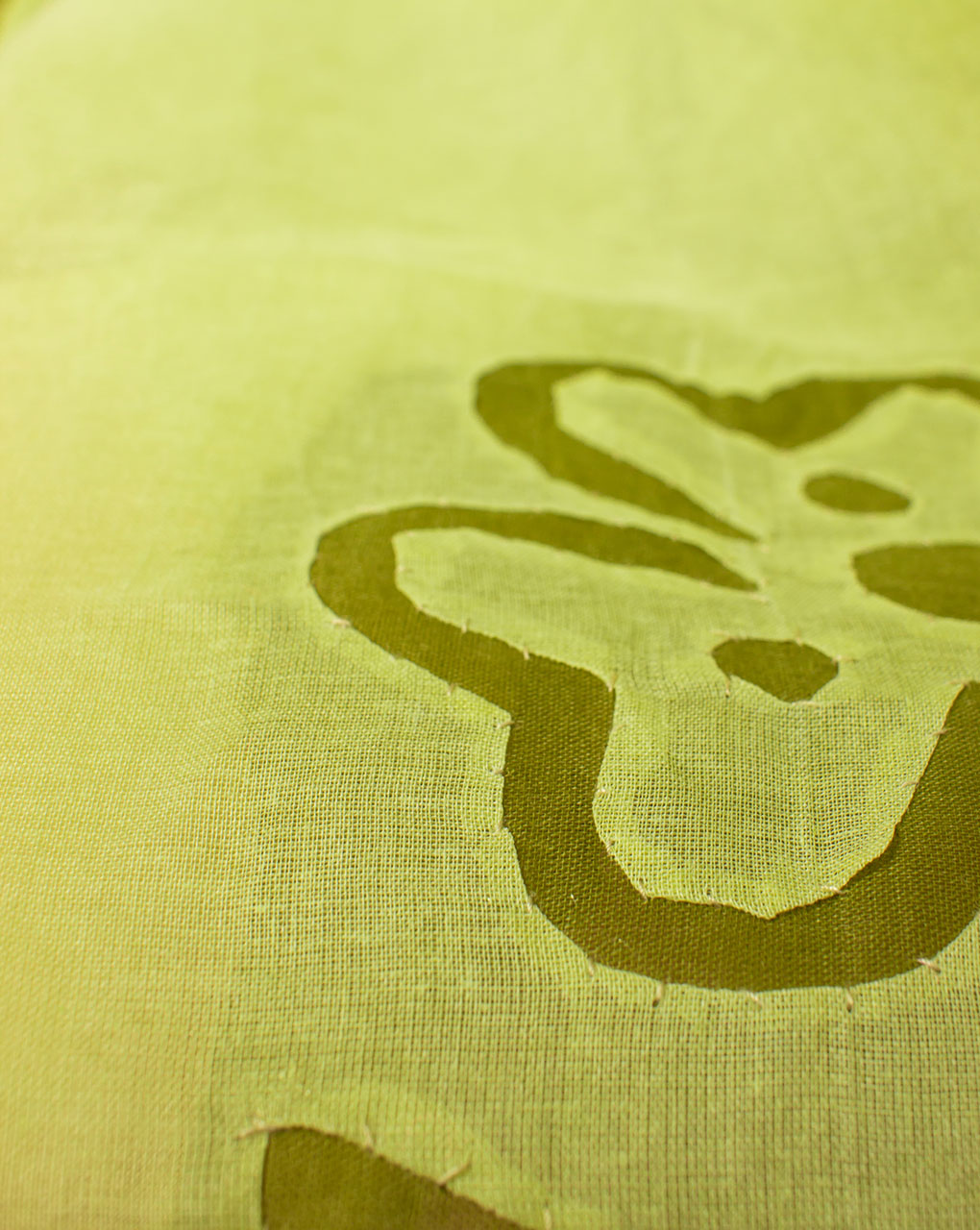 Hand Applique Cotton Saree With Blouse - Fabriclore.com