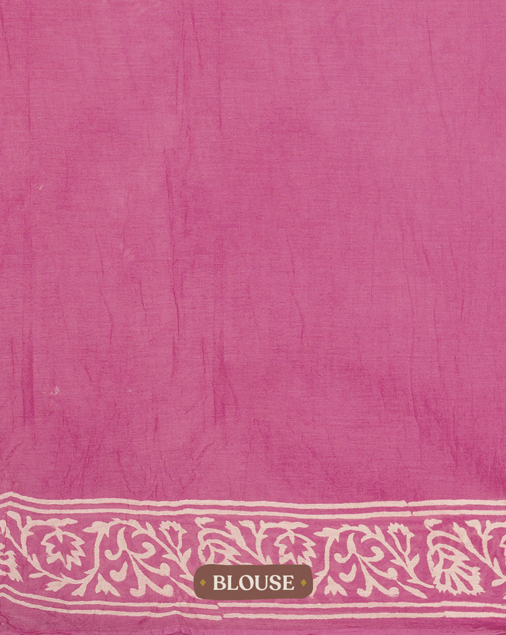 Hand Block Cotton Saree With Blouse - Fabriclore.com