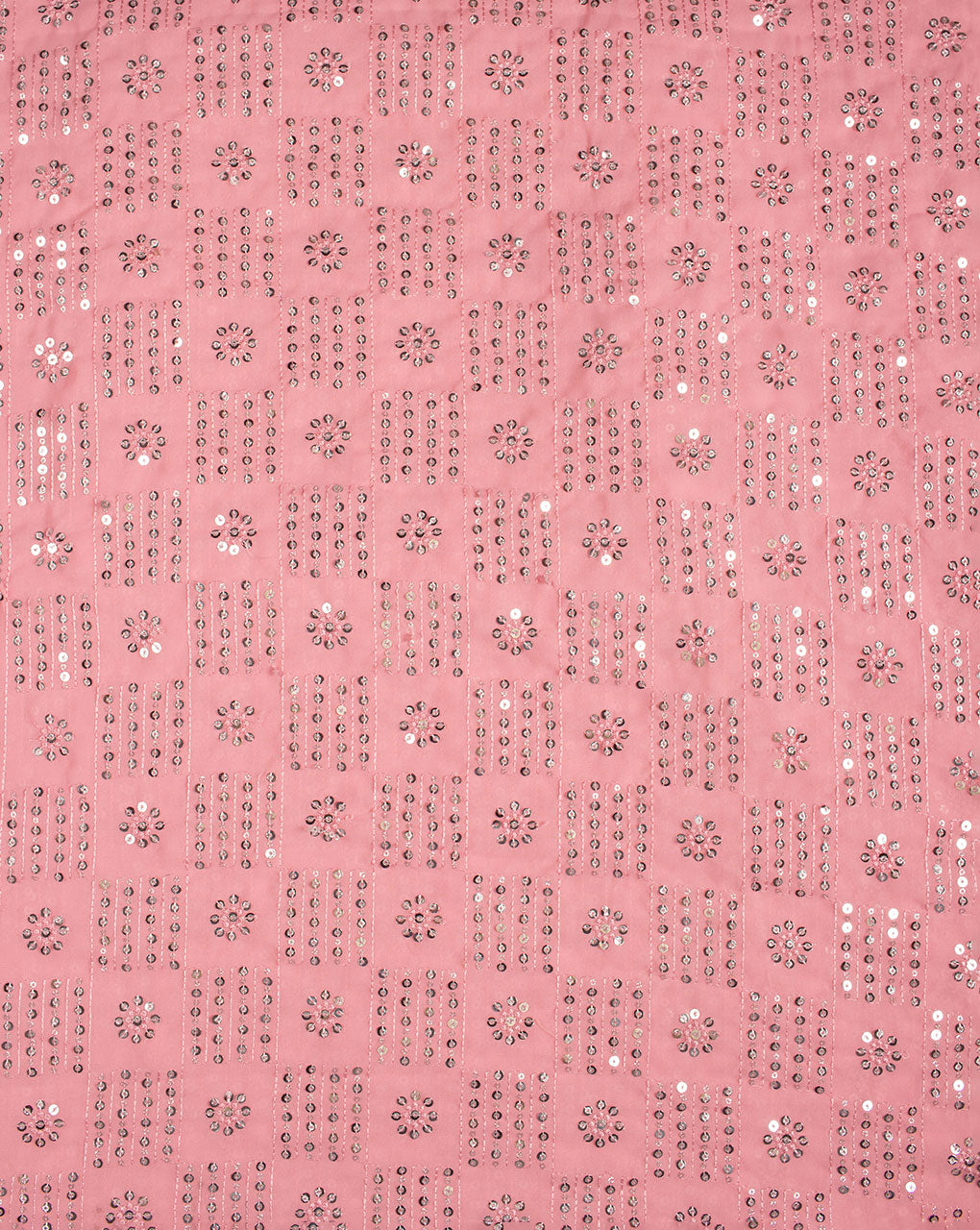 Embroidered Sequins Work Georgette Fabric ( Width 42 Inch ) - Fabriclore.com