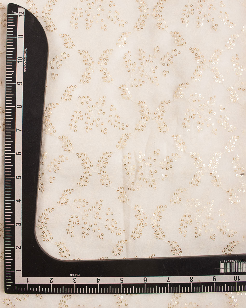 Embroidered Sequins Work Georgette Fabric - Fabriclore.com
