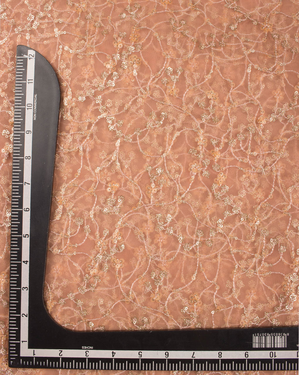 Embroidered Sequins Work Net Fabric - Fabriclore.com